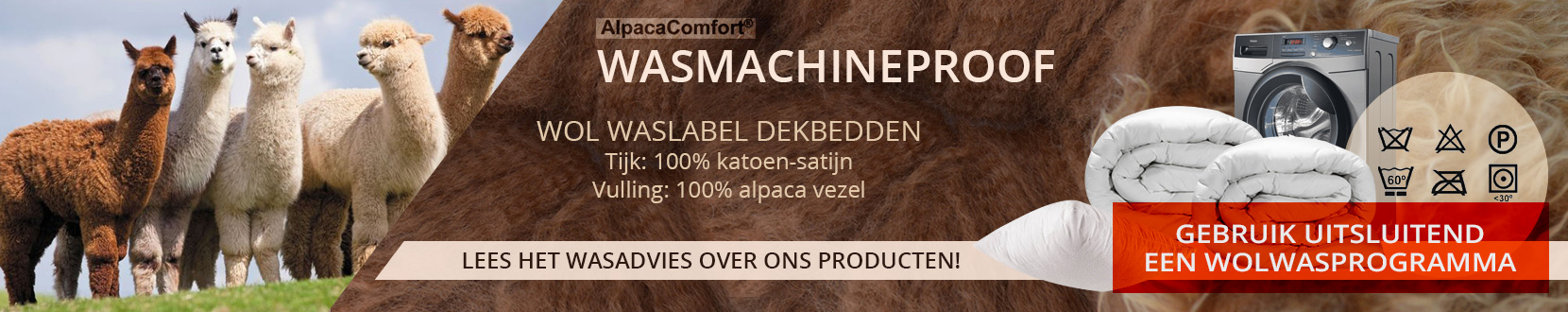 alpaca dekbedden wasmachine